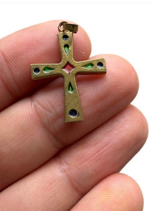 Mystérieuse croix gothique missionnaire en bronze (connue, Antiquités & Art, Curiosités & Brocante