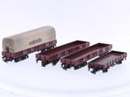 Schaal H0 Märklin 4423, 4473 en 4475 set van 4 lageboordw.., Wisselstroom, Gebruikt, Overige typen, Ophalen of Verzenden