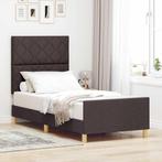 vidaXL Bedframe Donkerbruin 90x200 cm Stof, Huis en Inrichting, Verzenden, Nieuw
