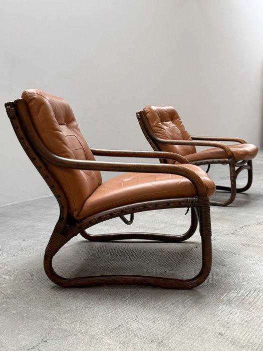 IKEA - Fauteuil - Baden - Rotin, Bambou, Cuir, Toile - 2, Antiquités & Art, Antiquités | Meubles | Chaises & Canapés