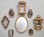 Miroir  - Bois - 7 miroirs et 1 horloge