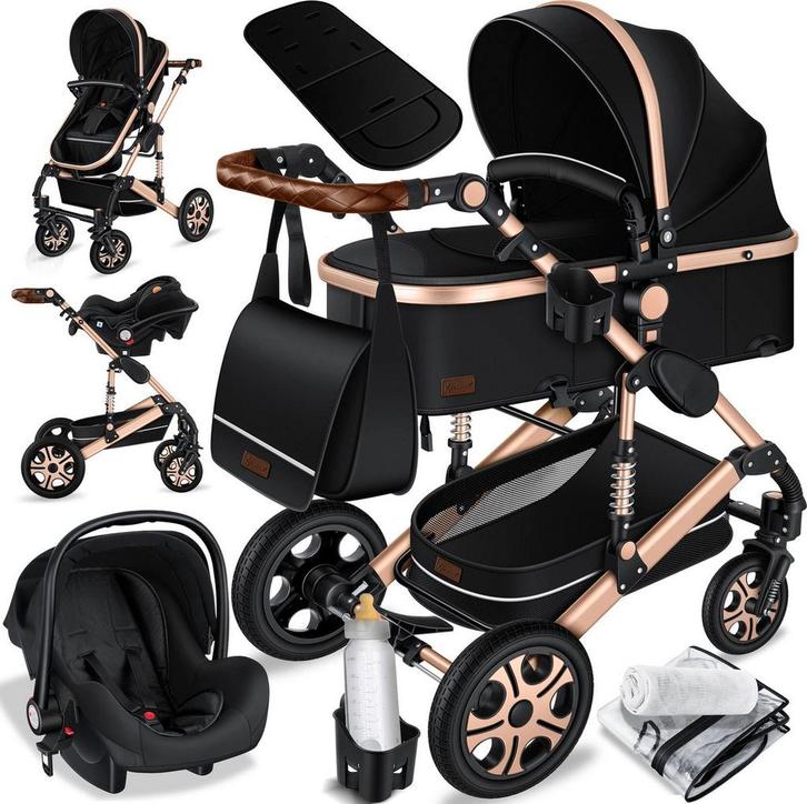 KESSER® 3 in 1 Kinderwagen - Wandelwagen - Kinderbuggy - Zwa, Huis en Inrichting, Woonaccessoires | Overige, Verzenden