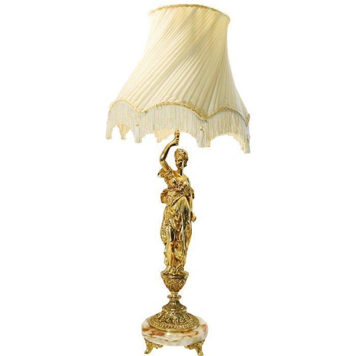 Lampe de table - 74 cm - 10,3 kg - Métal, Marbre, Antiek en Kunst, Curiosa en Brocante