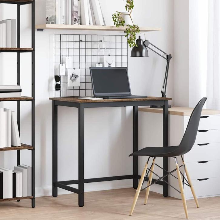 vidaXL Tafel Rook Eiken 100 x 50 x 76,5 cm Engineered hout, Huis en Inrichting, Bureaus, Nieuw, Verzenden