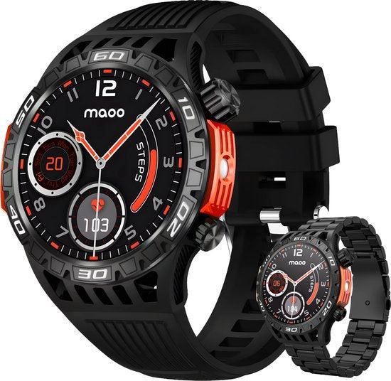 2dekans | Maoo Explorer Outdoor Smartwatch Heren - Stainless, Sport en Fitness, Hartslagmeters, Ophalen of Verzenden