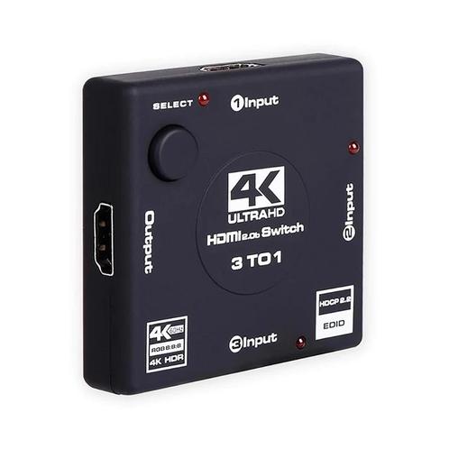 DrPhone HS10 HDMI 2.0 Switch 3 in 1 uit - 4K@60hz - 3-poorts, Audio, Tv en Foto, Audiokabels en Televisiekabels, Nieuw, Verzenden