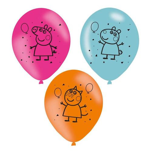 Peppa Pig Ballonnen 23cm 6st, Hobby en Vrije tijd, Feestartikelen, Nieuw, Verzenden
