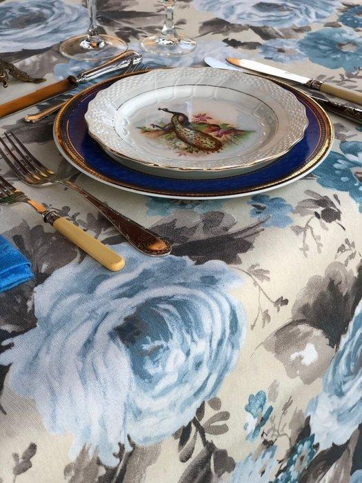 Grote tafelkleed met bloemenprint, 2,70 x 1,80 - Tafelkleed, Antiek en Kunst, Curiosa en Brocante