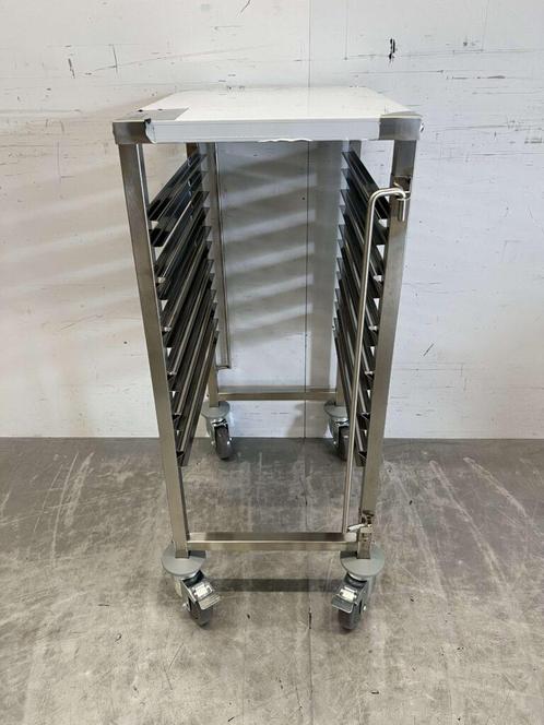 Chariot en acier inoxydable 6 x 1/1 GN gastronorm 95 cm, Zakelijke goederen, Horeca | Overige, Verzenden