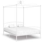 vidaXL Hemelbedframe metaal wit 160x200 cm, Verzenden, Nieuw
