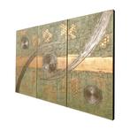 Ksavera - Gold Abstract painting A1220 - textured triptych -, Huis en Inrichting, Nieuw