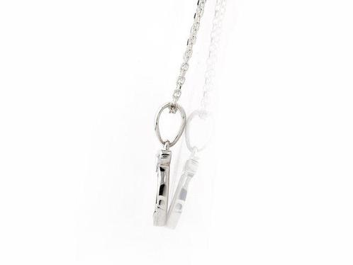 Zonder Minimumprijs - Ketting met hanger - 14 karaat Witgoud, Handtassen en Accessoires, Antieke sieraden