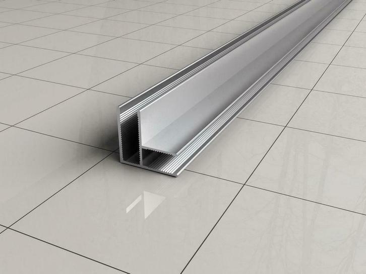 hoekprofiel tbv glaswand 1cm 200cm chroom, Doe-het-zelf en Bouw, Sanitair, Ophalen of Verzenden