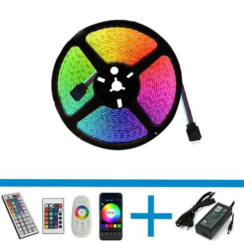 LEDStrip RGB - 10 meter - complete set - type 5050 - 30 Led, Maison & Meubles, Lampes | Autre, Enlèvement ou Envoi