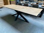 Eettafel oud eiken, visgraat + verjongd (nieuw, A-keuze)