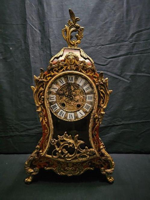 Pendule de cheminée - Bois, Laiton - 1960-1970, Antiquités & Art, Antiquités | Horloges
