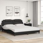 vidaXL Bedframe met hoofdbord kunstleer zwart 180x200 cm, Huis en Inrichting, Slaapkamer | Bedden, Verzenden, Nieuw