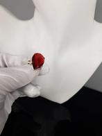 Zilver, Ringdiameter: 17,5 mm / Natuurlijke granaat / Gratis, Verzamelen, Mineralen en Fossielen