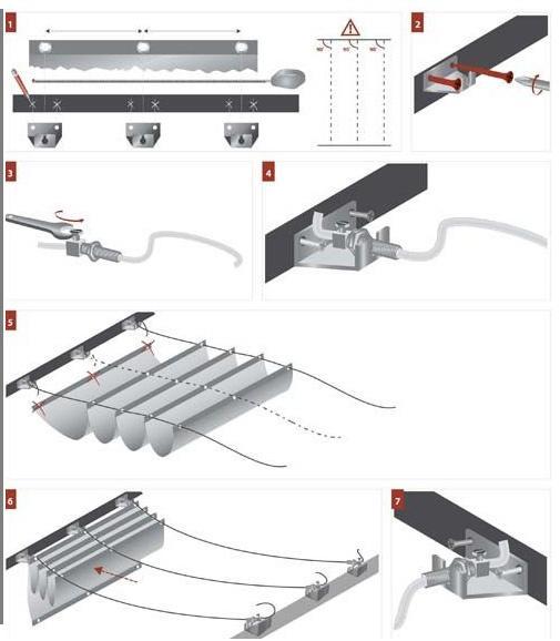 Staalkabel geleidings systeem harmonicadoek - 1 lijn, Tuin en Terras, Overige Tuin en Terras, Verzenden