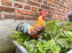 sculptuur, Kleurrijke gietijzeren haan - 29 cm - Gietijzer, Antiek en Kunst
