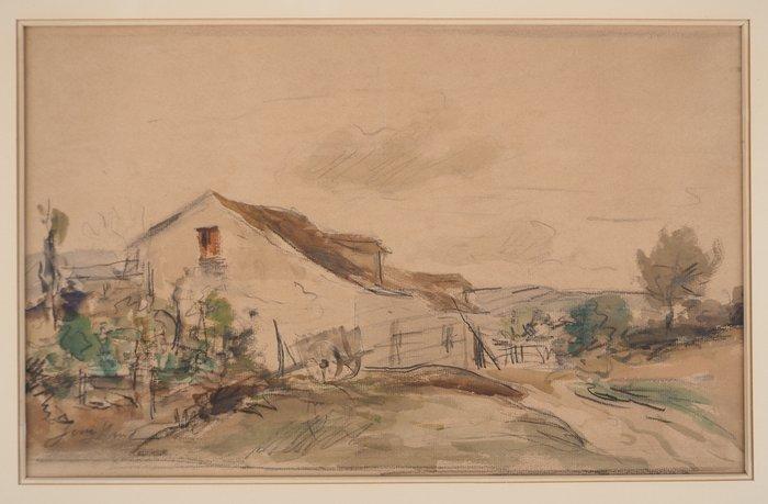 Johan Barthold Jongkind (1819-1891) - The old Farm, Antiek en Kunst, Kunst | Schilderijen | Klassiek
