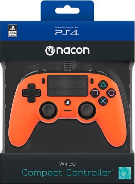Bigben Nacon Wired Compact Controller-Oranje (PlayStation 4), Games en Spelcomputers, Games | Sony PlayStation 4, Ophalen of Verzenden