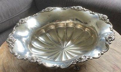 Schaal - .835 zilver - Massief zilveren schaal, Antiek en Kunst, Antiek | Zilver en Goud