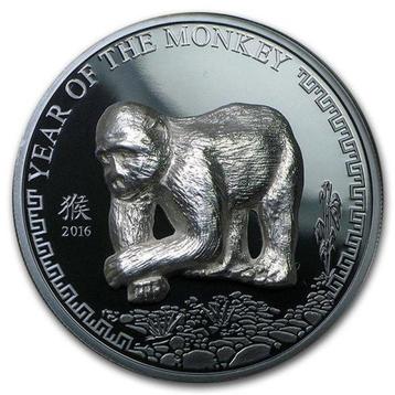 Mongolië. 500 Togrog 2016 - Year of the Monkey - High Relief