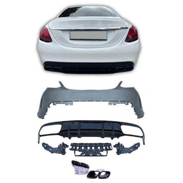 Achterbumper met diffuser voor mercedes c-klasse w205 faceli