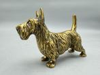 Figuur - Messing, Een vintage terriër hond, Antiquités & Art, Curiosités & Brocante