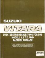 1998 SUZUKI VITARA 1.9 TD (SUPPLEMENT) WERKPLAATSHANDBOEK