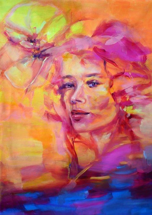 Isabel Tapias T - Determinación XXL, Antiek en Kunst, Kunst | Schilderijen | Modern