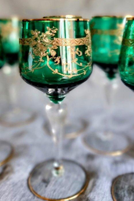 Service de boisson (6) - Verre - Vin Römer ECHT BOHEMIA, Antiek en Kunst, Curiosa en Brocante