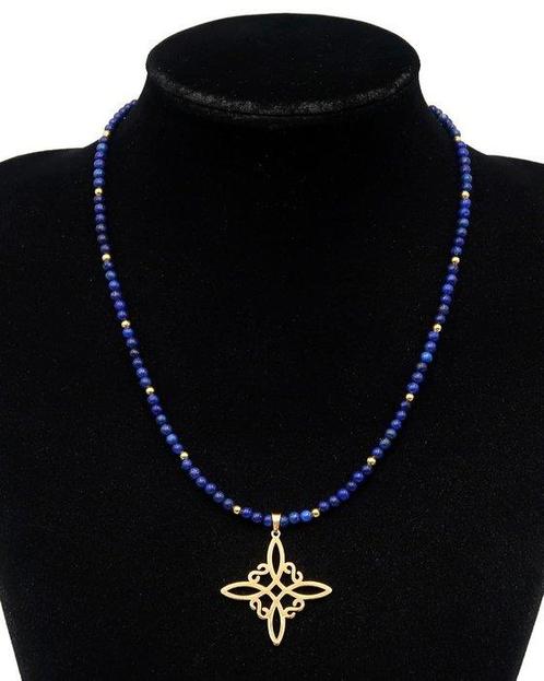 Lapis-lazuli - Collier - Nœud de sorcière - Charme, Antiek en Kunst, Antiek | Boeken en Manuscripten