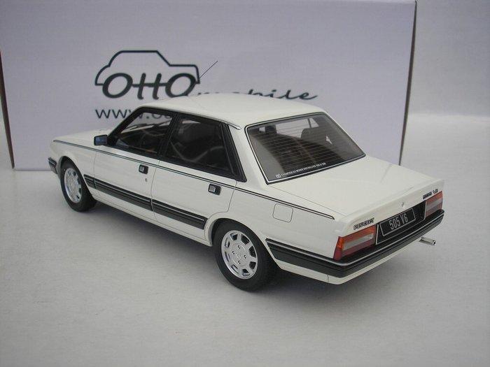 Otto Mobile 1:18 - Modelauto - Peugeot 505 V6 - 1989 - Blanc, Hobby en Vrije tijd, Modelauto's | 1:5 tot 1:12