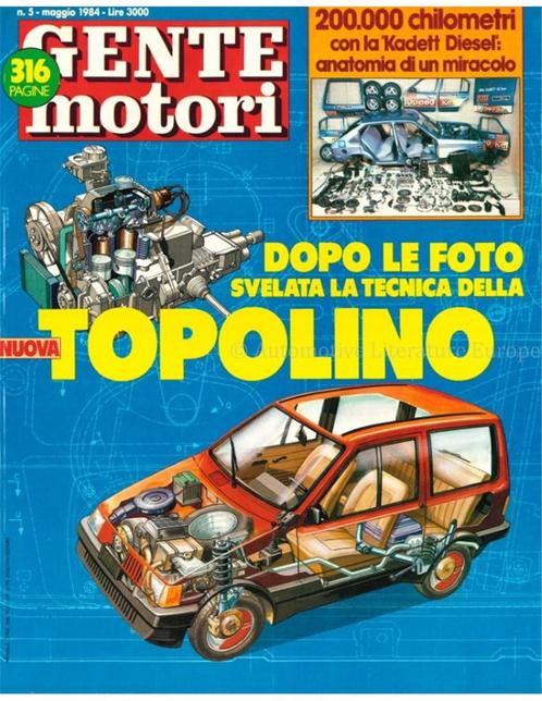1984 GENTE MOTORI MAGAZINE 05 ITALIAANS, Livres, Autos | Brochures & Magazines, Enlèvement ou Envoi