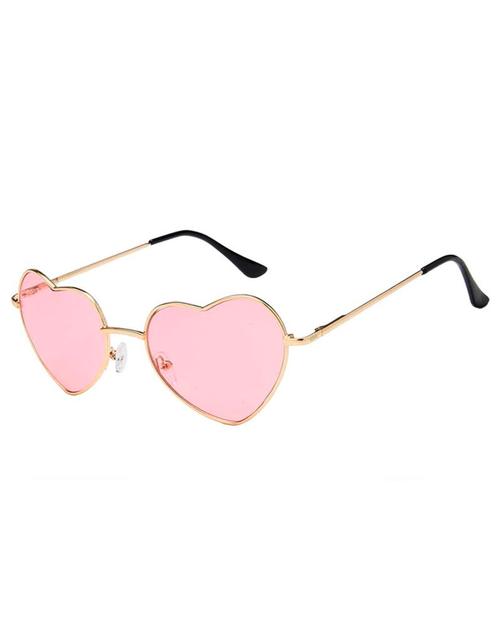 Hartjes Zonnebril Goud Montuur Lichtroze Glazen Gouden Hippi, Handtassen en Accessoires, Zonnebrillen en Brillen | Dames, Roze
