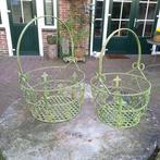 Mand (2) - Fraaie Planten Manden - IJzer - 38 en 34 cm hoog