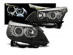 LED Angel Eyes koplamp Black geschikt voor BMW E60 E61, Autos : Pièces & Accessoires, Verzenden