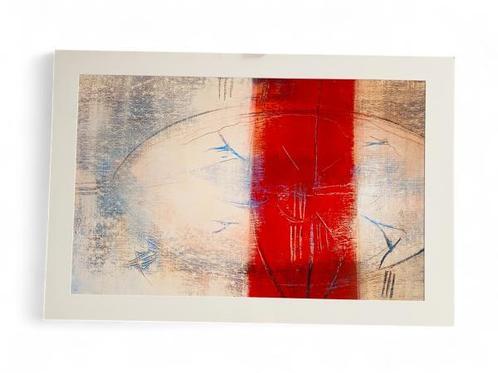 Veiling - Originele Ets van Carole Becam | Lignes Rouges I, Antiek en Kunst, Kunst | Litho's en Zeefdrukken