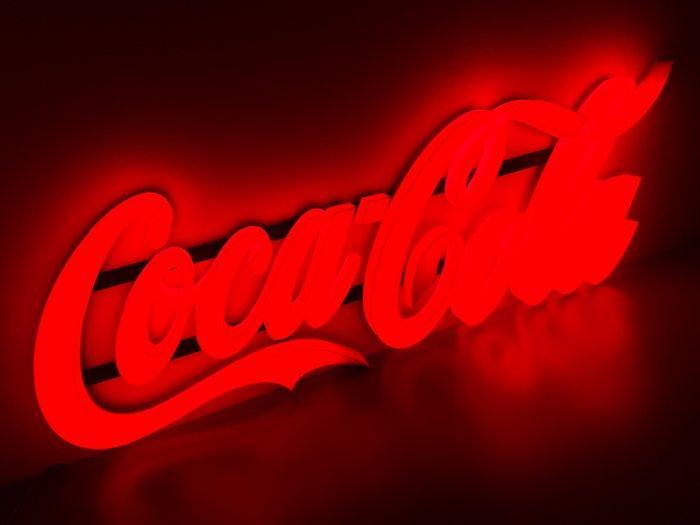 Coca Cola verlichte uithangbord - 3DBOSS - Reclamebord met, Antiek en Kunst, Antiek | Wandborden en Tegels
