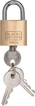 Tweedekans | BLACK+DECKER Hangslot met Sleutel - 30mm -, Fietsen en Brommers, Ophalen of Verzenden, Nieuw