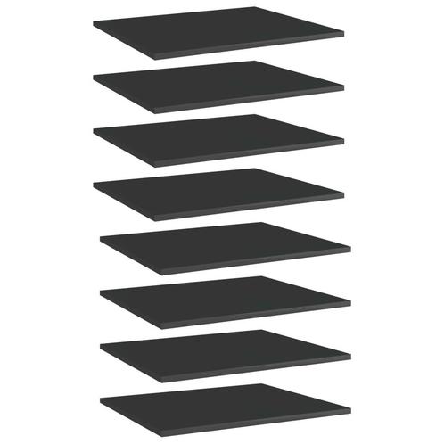 vidaXL Wandschappen 8 st 60x50x1,5 cm bewerkt hout hoogglans, Huis en Inrichting, Woonaccessoires | Wandplanken en Boekenplanken