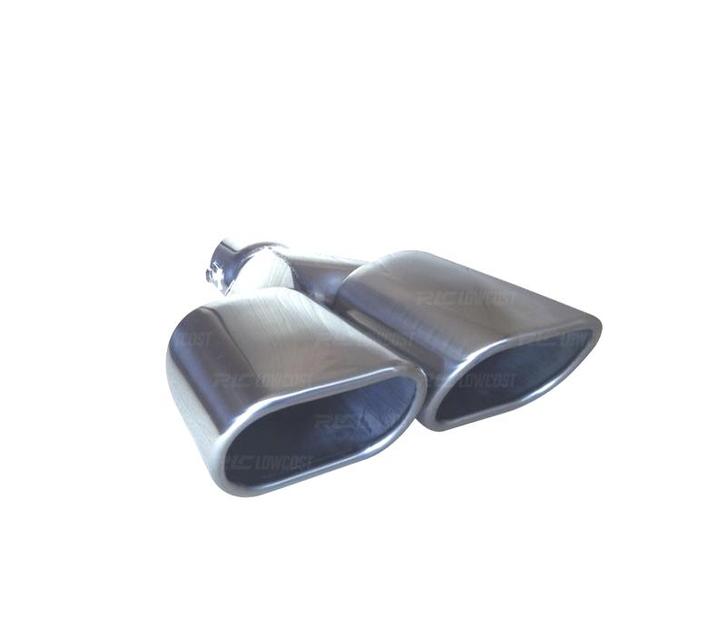 EMBOUT DÉCHAPPEMENT DOUBLE RECTANGULAIRE UNIVERSEL INOX, Autos : Pièces & Accessoires, Systèmes d'échappement, Envoi