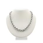 Witgouden jasseron schakelcollier (Ketting), Ophalen of Verzenden, Gebruikt, Overige kleuren, Goud