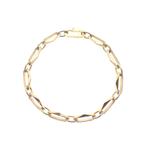 Gouden closed for ever schakel armband | 21 cm, Ophalen of Verzenden, Gebruikt, Overige kleuren, Goud
