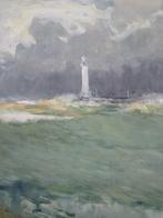 Maurice Seghers (1883-1959) - Storm op zee - Vuurtoren -