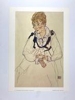 Egon Schiele - The Artists Wife, 1917 - Vintage Artprint -, Antiek en Kunst, Kunst | Tekeningen en Fotografie