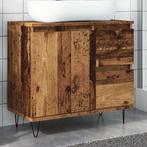 vidaXL Badkamerkast 65x33x60 cm bewerkt hout oud houtkleurig, Verzenden, Nieuw