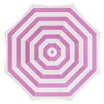 Strandparasol pink stripes 180 cm, Nieuw, Strandparasol, 1 tot 2 meter, Verzenden
